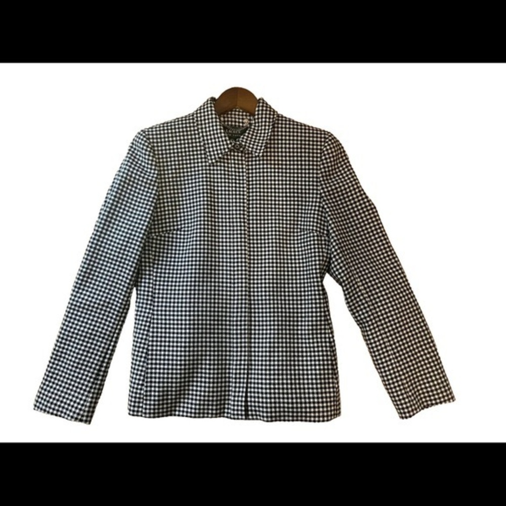 Ralph Lauren 100% Wool Jacket Houndstooth Women's Size 10